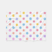 かわいいカラフルフローラ フリースブランケット (正面(横))