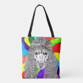 かわいいカラフルプードルトートバッグ トートバッグ (裏面)