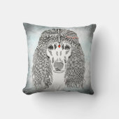 かわいいカラフルプードル化粧枕 クッション (正面)