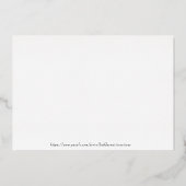 かわいいカラフルヘッジホッグのグリーティングカード 箔招待状 (裏面)