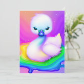 かわいいカラフルベビースワン シーズンカード (スタンド正面)