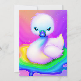 かわいいカラフルベビースワン シーズンカード