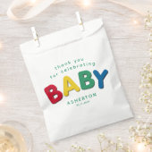 かわいいカラフルベビーパーソナライズされたの赤ちゃんシャワー フェイバーバッグ (クリップ留めされた状態)