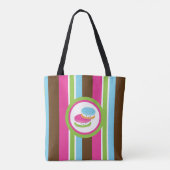 かわいいカラフルベーカリーマカロンおもしろい トートバッグ (裏面)