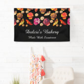 かわいいカラフルベーカリー、シェフ、ケータリング、ペストリーメーカー 横断幕 (インサイチュ)