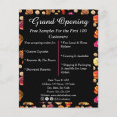 かわいいカラフルベーカリー、シェフ、ケーター、パストリーメーカー  チラシ (裏面)