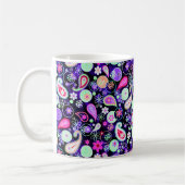 かわいいカラフルペイズリーパターン コーヒーマグカップ (左)
