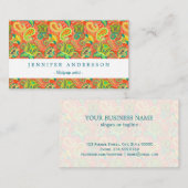 かわいいカラフルペイズリーパターン 名刺 (正面/裏面)