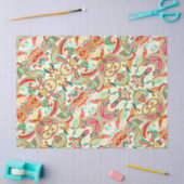 かわいいカラフルペイズリーパターン 薄葉紙 (クラフト)