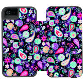 かわいいカラフルペイズリーパターン INCIPIO iPhoneウォレットケース (フォリオ Open)