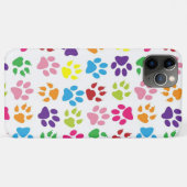 かわいいカラフルペットの足あとプリントパターン Case-Mate iPhoneケース (裏面(横))