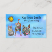 かわいいカラフルペットグルーミング名刺 名刺 (正面)