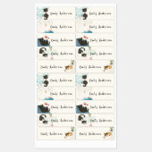 かわいいカラフルペット猫学校保育園 ラベル (シート)