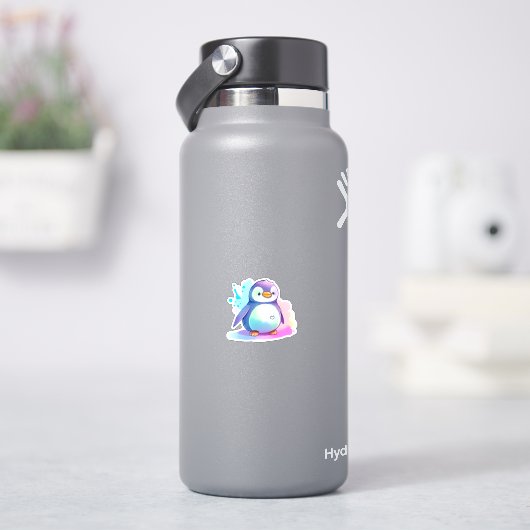 かわいいカラフルペンギンの水彩画シール シール (HydroFlask)