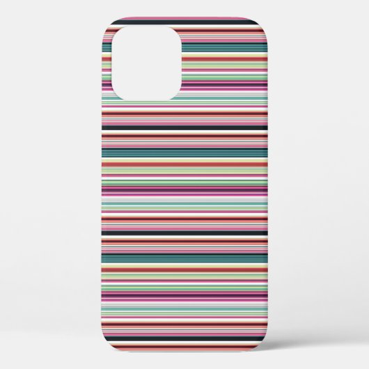 かわいいカラフルホワイトストライプ Case-Mate iPhoneケース (裏面)