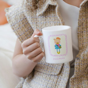 かわいいカラフルボホヒップスターベアイラストレーション名 コーヒーマグカップ