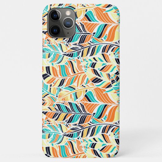 かわいいカラフルボホ柄の葉っぱ模様 Case-Mate iPhoneケース (裏面)