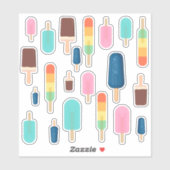 かわいいカラフルポプシクル防水ステッカーセット シール (シート)