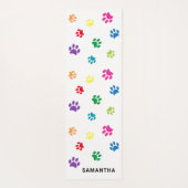 かわいいカラフルポープリントカスタム ヨガマット (裏面)