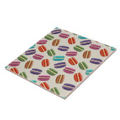 かわいいカラフルマカロンパターンと水玉模様 タイル (側面)