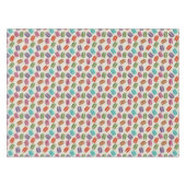 かわいいカラフルマカロンパターンと水玉模様 テーブルクロス (正面(横))