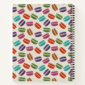 かわいいカラフルマカロンパターンと水玉模様 ノートブック (裏面)