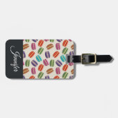 かわいいカラフルマカロンパターンと水玉模様 ラゲッジタグ (正面横)
