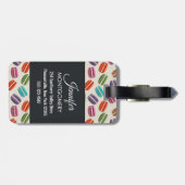 かわいいカラフルマカロンパターンと水玉模様 ラゲッジタグ (裏面横)