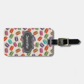 かわいいカラフルマカロンパターンと水玉模様 ラゲッジタグ (正面横)