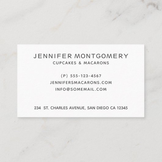 かわいいカラフルマカロンパターンと水玉模様 名刺 (裏面)