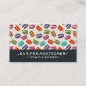 かわいいカラフルマカロンパターンと水玉模様 名刺 (正面)