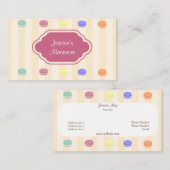 かわいいカラフルマカロンベーカリー名刺 名刺 (正面/裏面)