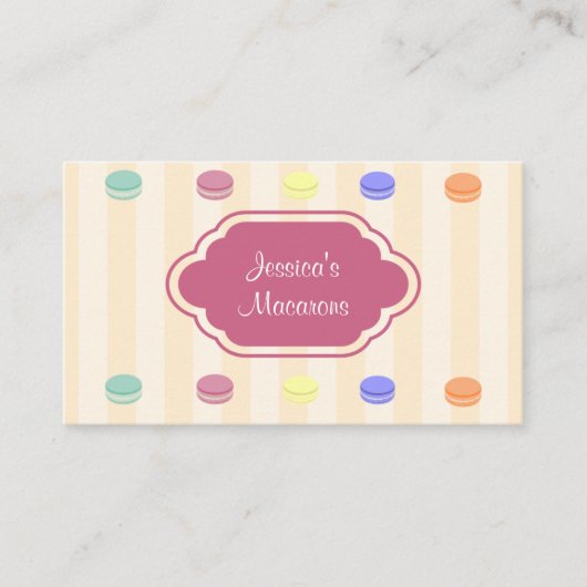 かわいいカラフルマカロンベーカリー名刺 名刺 (正面)
