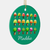 かわいいカラフルマッシュルームのセラミックオーナメント セラミックオーナメント (右)