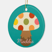 かわいいカラフルマッシュルームのセラミックオーナメント セラミックオーナメント (左)