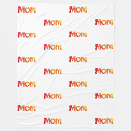 かわいいカラフルママ語 | 心のこもった母の日 フリースブランケット