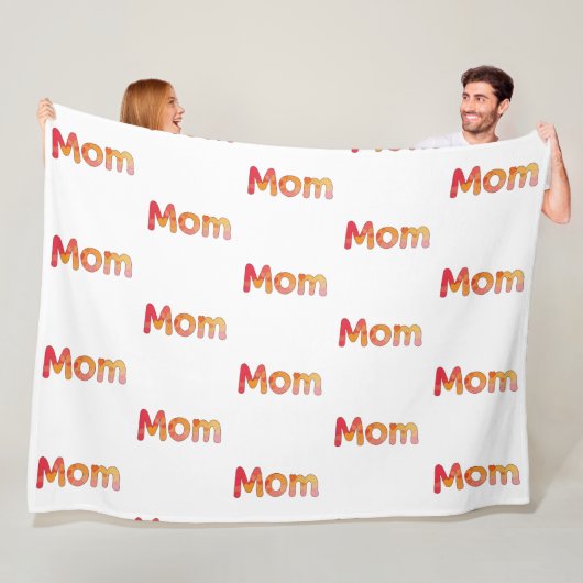 かわいいカラフルママ語 | 感傷的な母の日 フリースブランケット (インサイチュ)