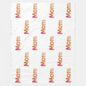 かわいいカラフルママ語 | 感傷的な母の日 フリースブランケット (正面)