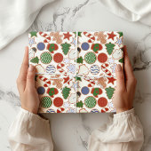 かわいいカラフルマンガのクリスマスシュガークッキー ラッピングペーパー