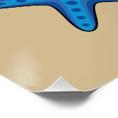 かわいいカラフルマンガのヒトデ ポスター (コーナー)