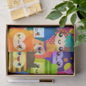 かわいいカラフルマンガの人キャラクター 薄葉紙 (ギフト)