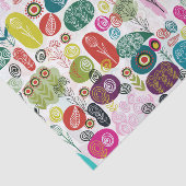 かわいいカラフルマンガの子どものような花柄 薄葉紙 (詳細)