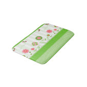 かわいいカラフルマンガの花と蝶 バスマット (アングル)