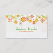 かわいいカラフルマンガの花 名刺 (正面)