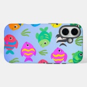 かわいいカラフルマンガの魚柄 | キッズ海Se Case-Mate iPhoneケース (裏面 (横))