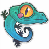 かわいいカラフルマンガGecko シール (正面)