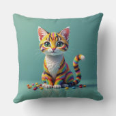 かわいいカラフルマーガイキャンディキャット クッション (裏面)