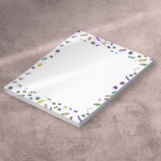 かわいいカラフルミニバグとミニベースト ノートパッド