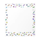 かわいいカラフルミニバグとミニベースト ノートパッド (正面)