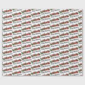 かわいいカラフルメリークリスマス ラッピングペーパー (フラット)